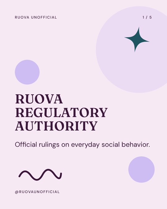 Ruova Regulatory Authority carousel cover